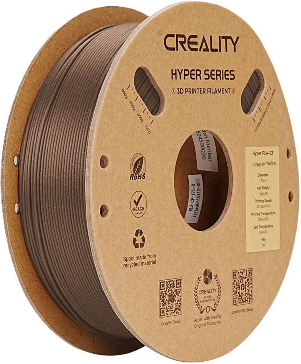 Filament Creality PLA-CF Żółty (YELLOW)