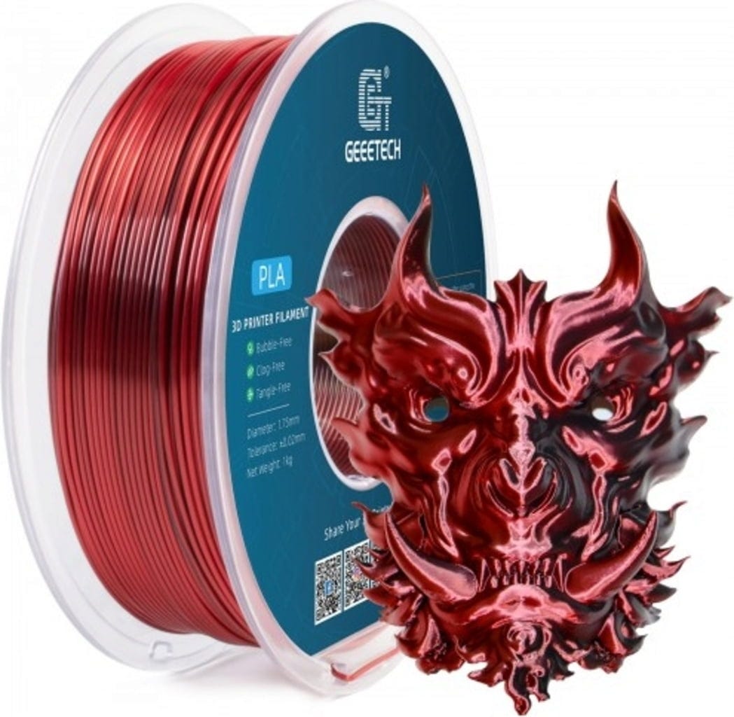 Filament GEEETECH PLA Czerwony Dwukolorowy Jedwabny (RED DUAL SILK)