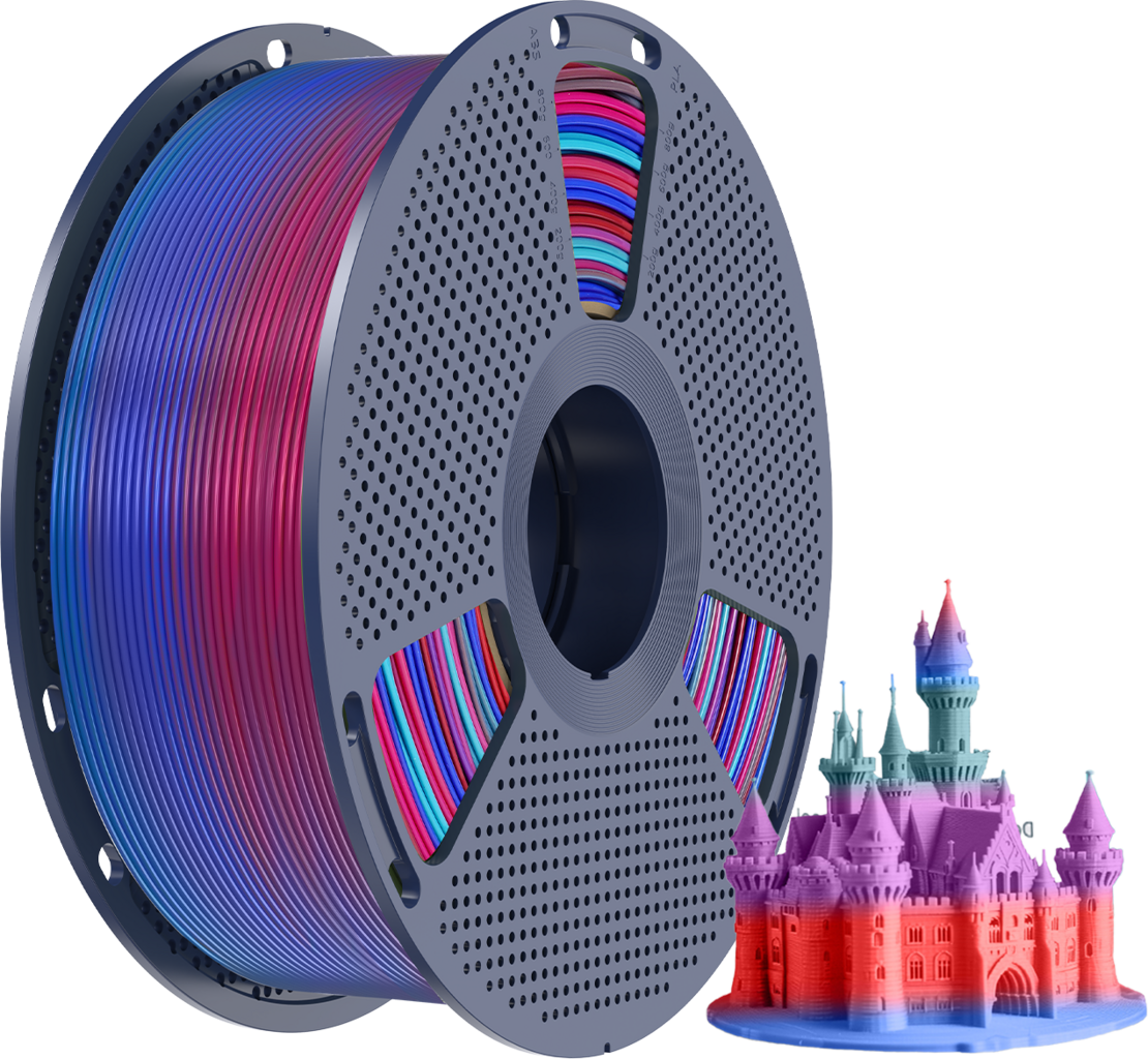 Filament SUNLU PLA Żółty Tęczowy (YELLOW RAINBOW)