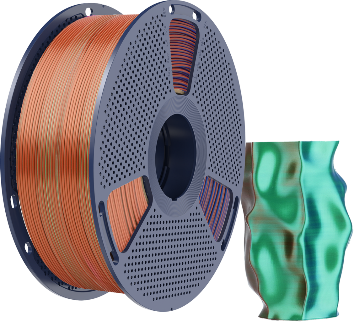 Filament SUNLU PLA Plus Niebieski Trójkolorowy Jedwabny (BLUE TRIPLE SILK)