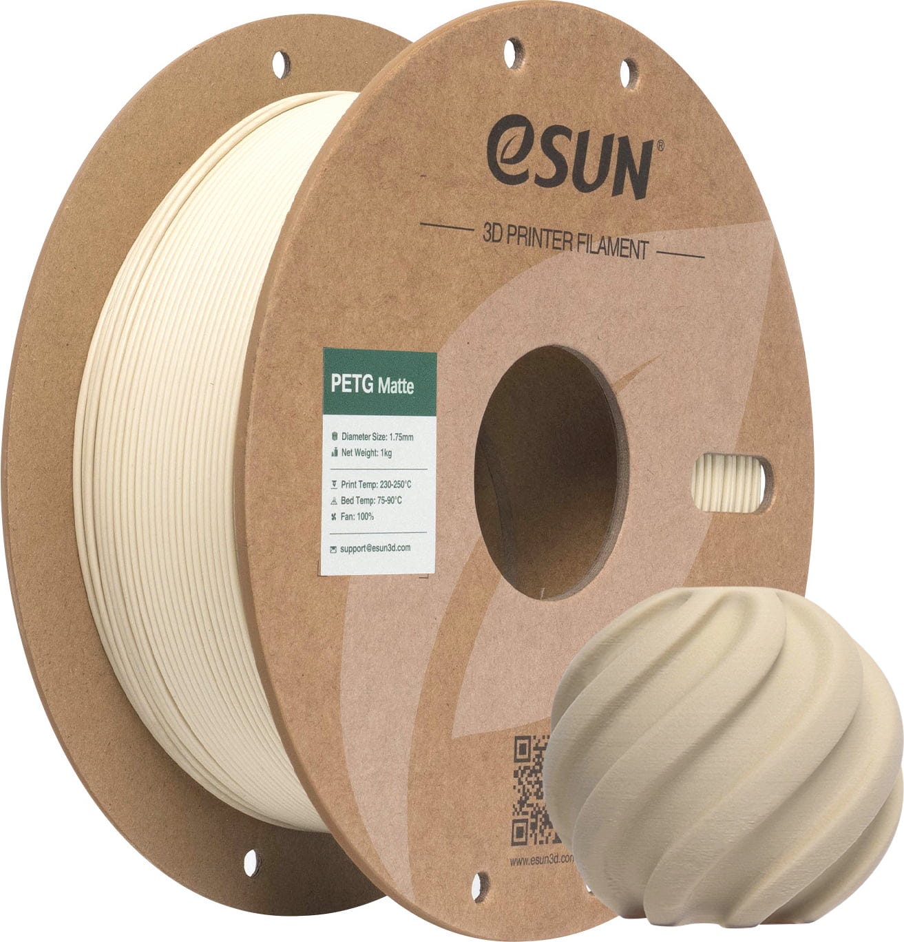Filament eSUN PETG High-Speed Brązowy Matowy (BROWN MATTE)