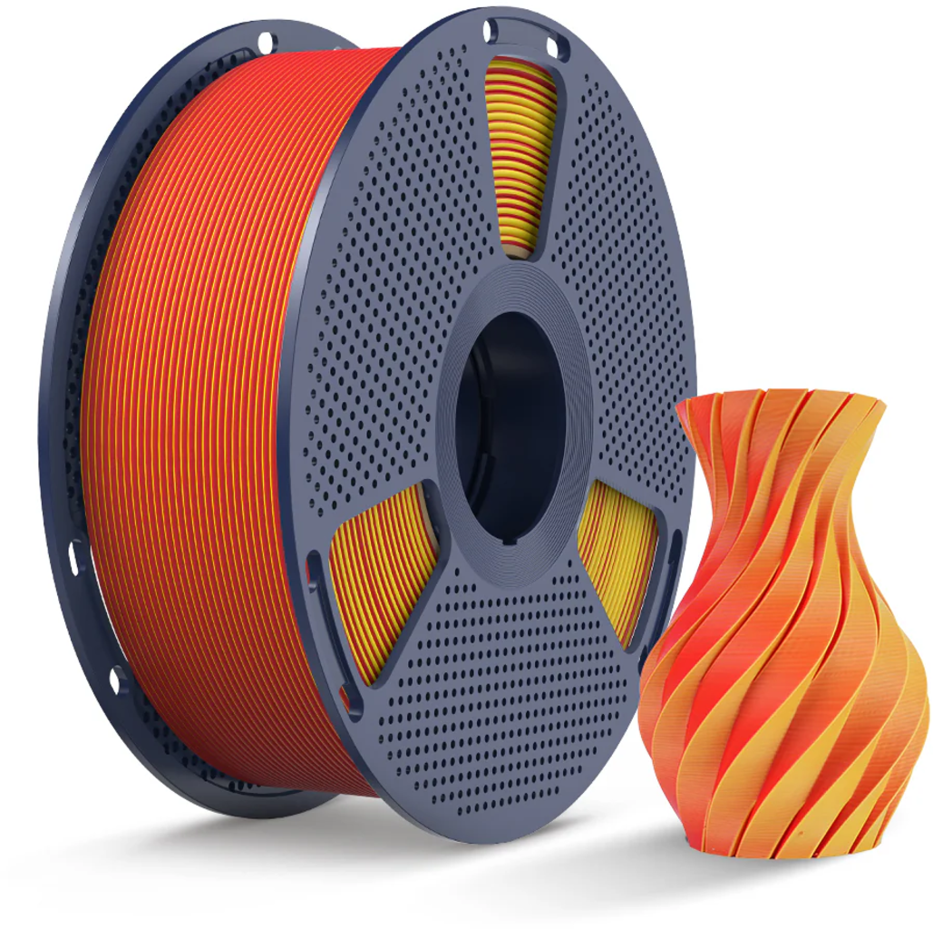 Filament SUNLU PLA Czerwony Dwukolorowy Matowy (RED DUAL MATTE)