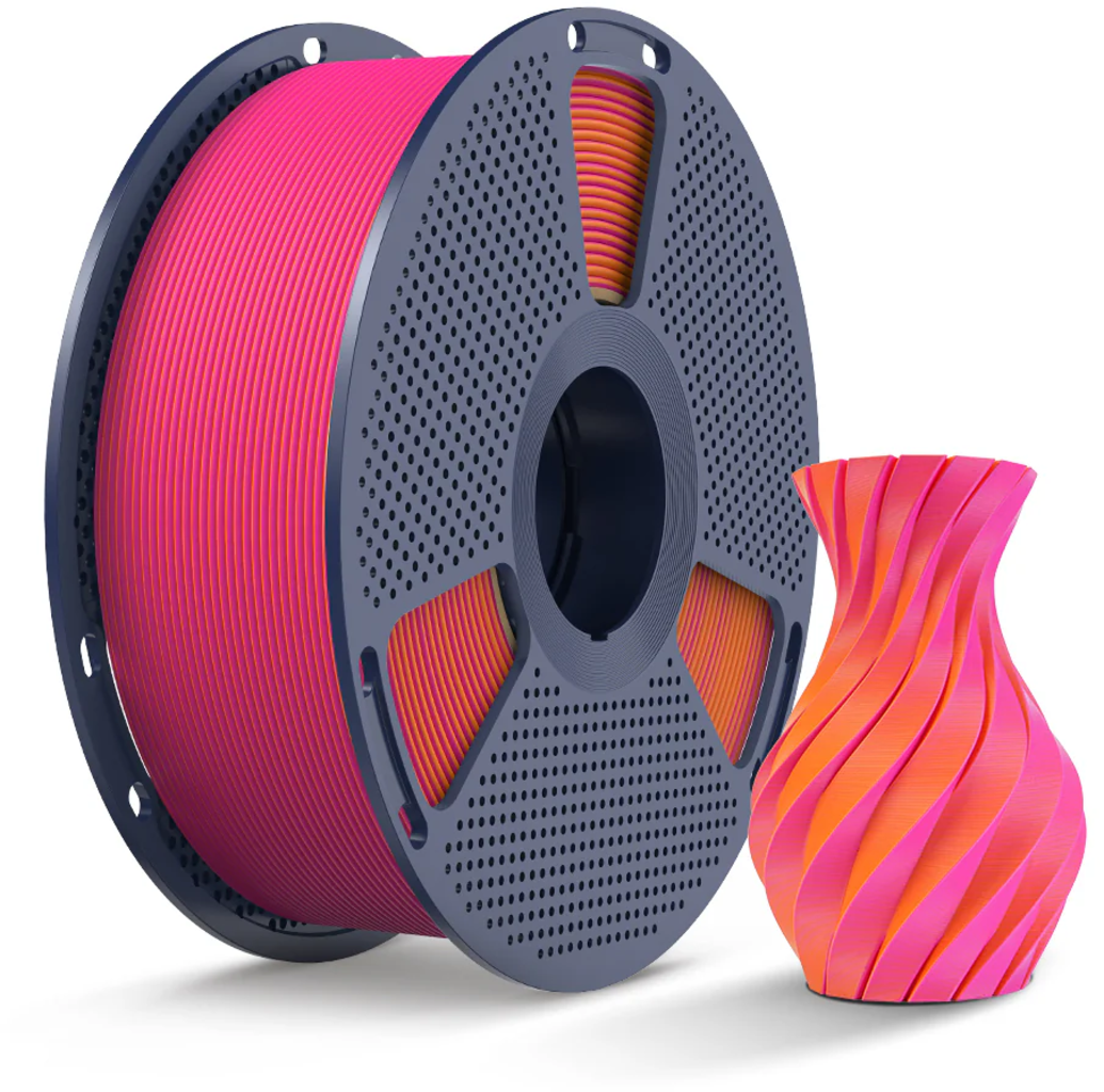 Filament SUNLU PLA Czerwony Dwukolorowy Matowy (RED DUAL MATTE)