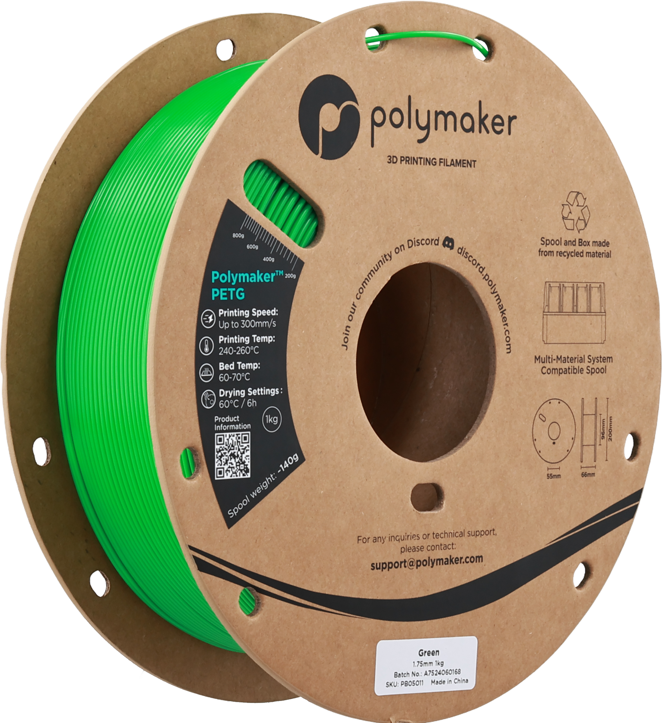 Filament Polymaker PETG High-Speed Zielony (GREEN)