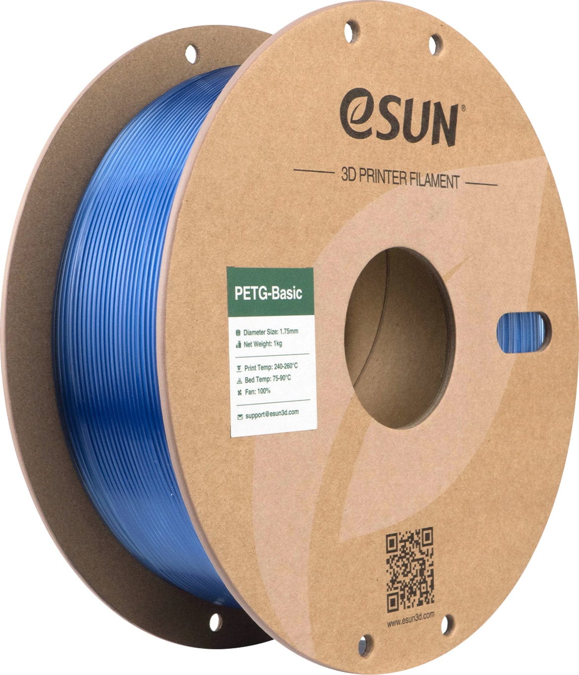 Filament eSUN PETG Niebieski Przezroczysty (BLUE TRANSPARENT)