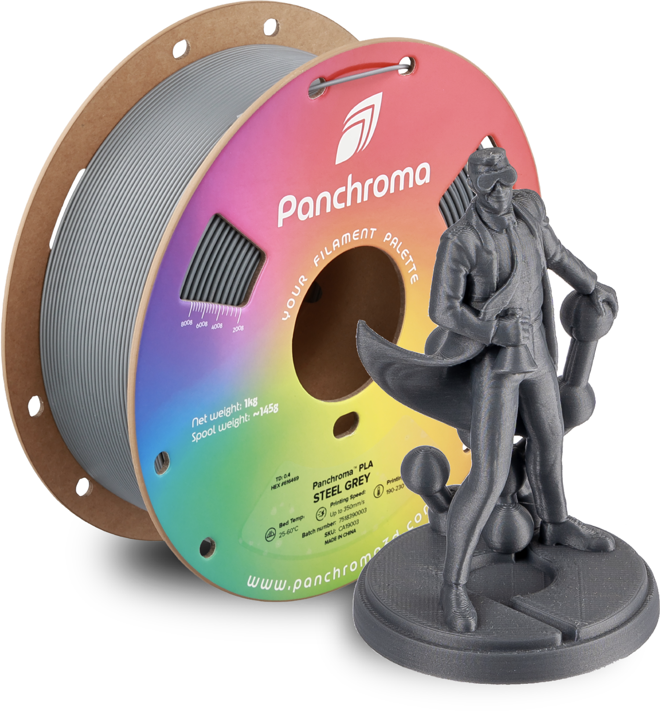 Filament Polymaker PLA High-Speed Szary (GRAY)