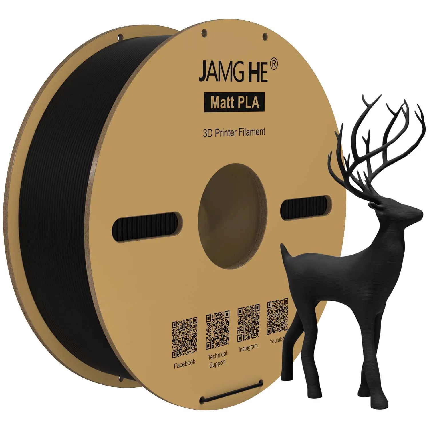 Filament jamghe PLA High-Speed Czarny Matowy (BLACK MATTE)