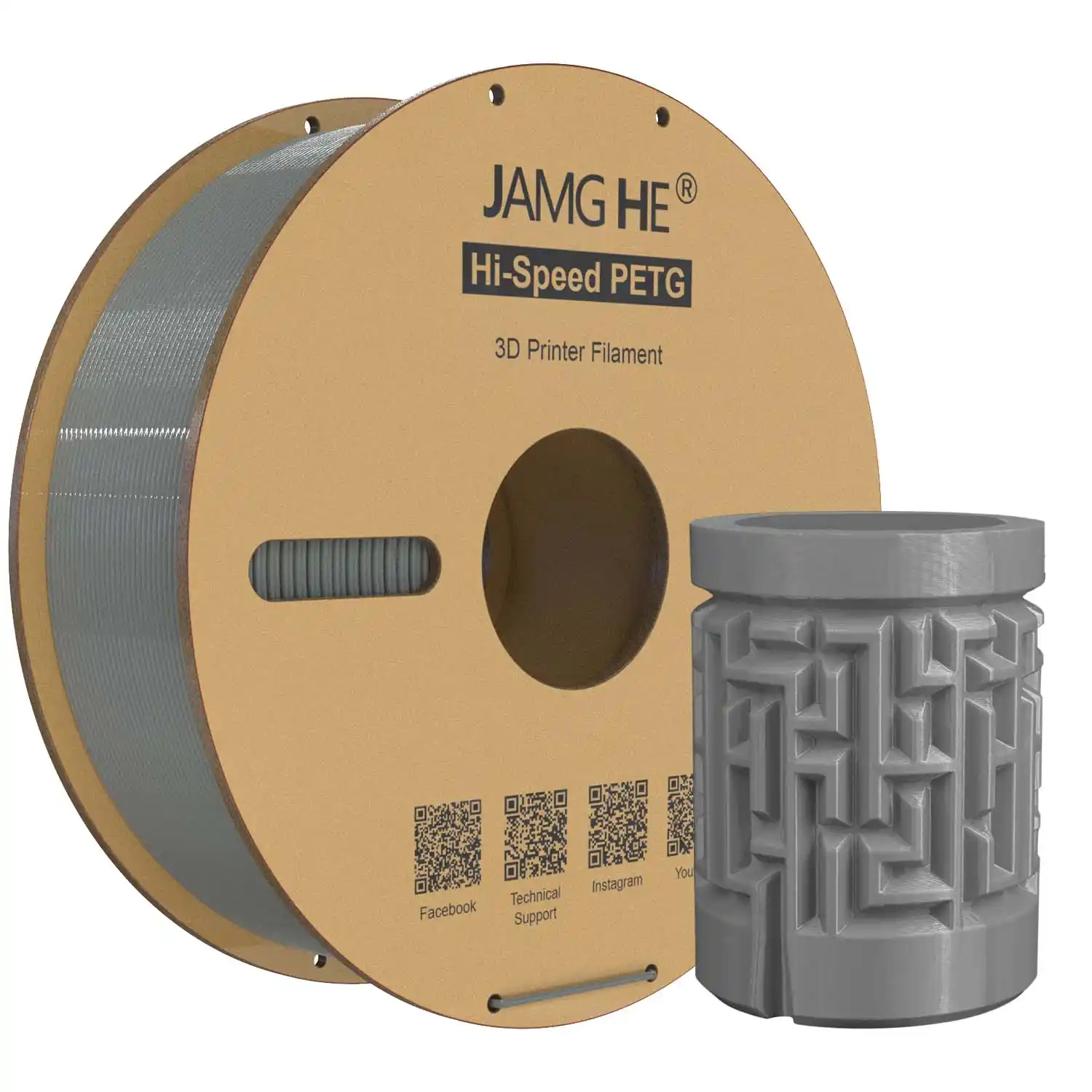 Filament jamghe PETG High-Speed Szary (GRAY)