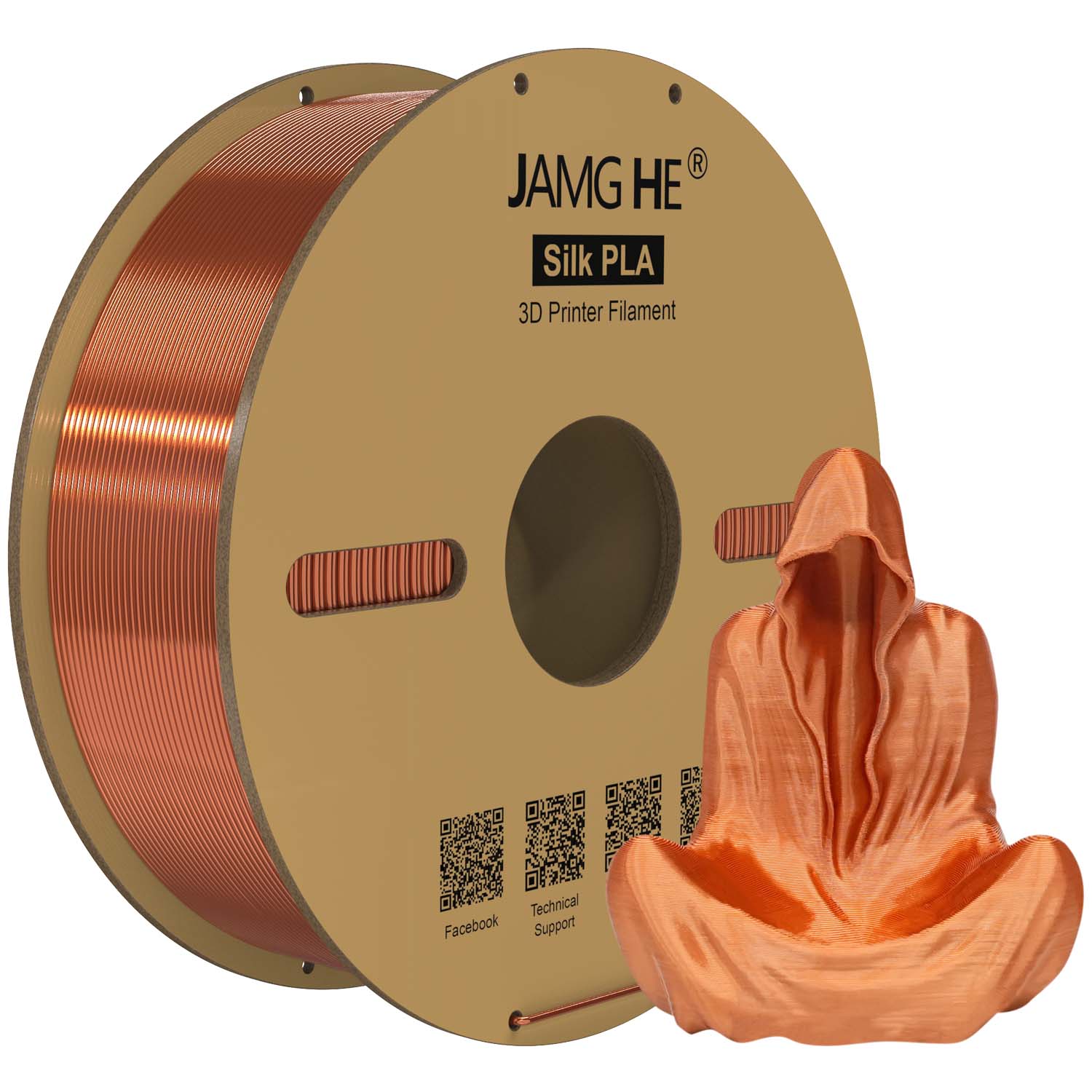 Filament jamghe PLA Czerwony Jedwabny (RED SILK)