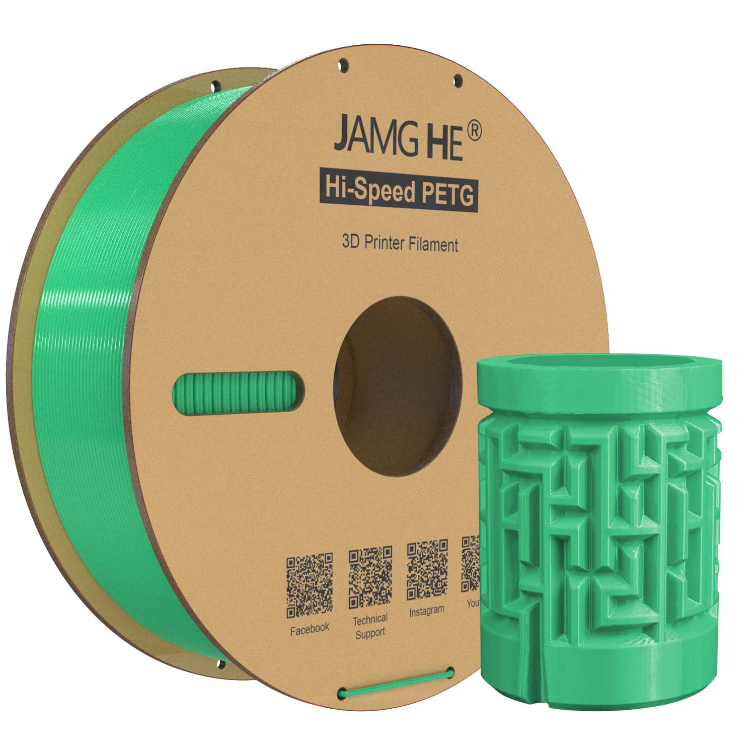 Filament jamghe PETG High-Speed Zielony (GREEN)