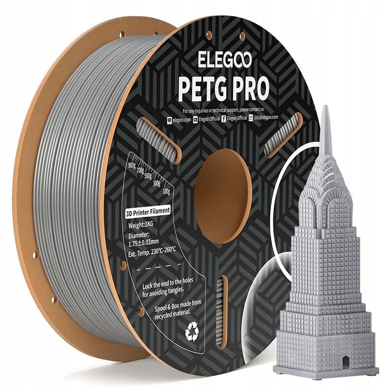Filament Elegoo PETG Szary (GRAY)