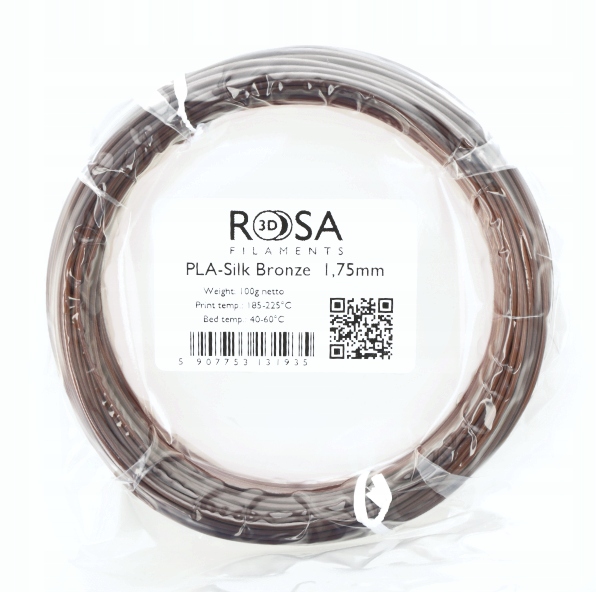 Filament ROSA 3D PLA Brązowy Jedwabny (BROWN SILK)