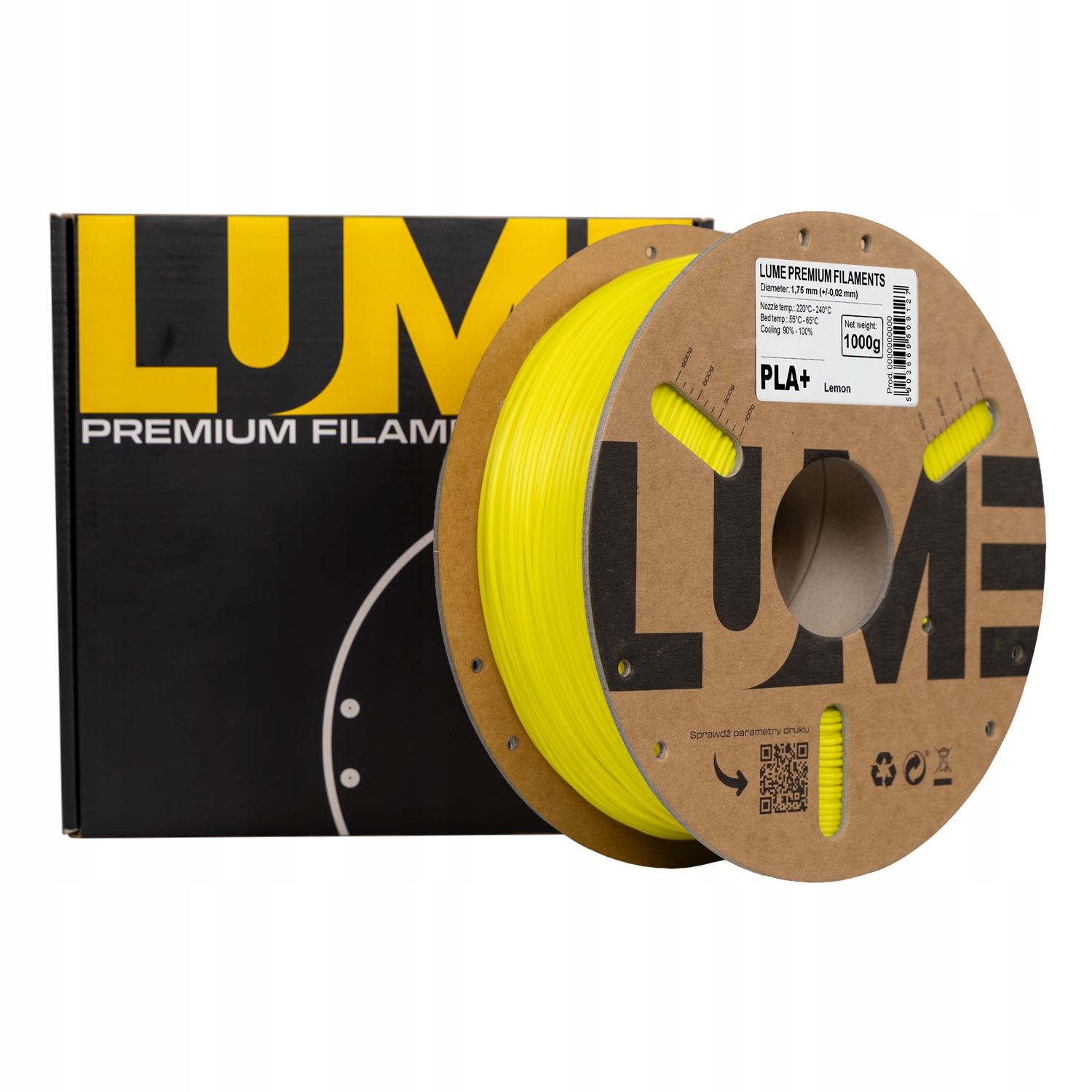 Filament LUME PLA Plus Żółty (YELLOW)