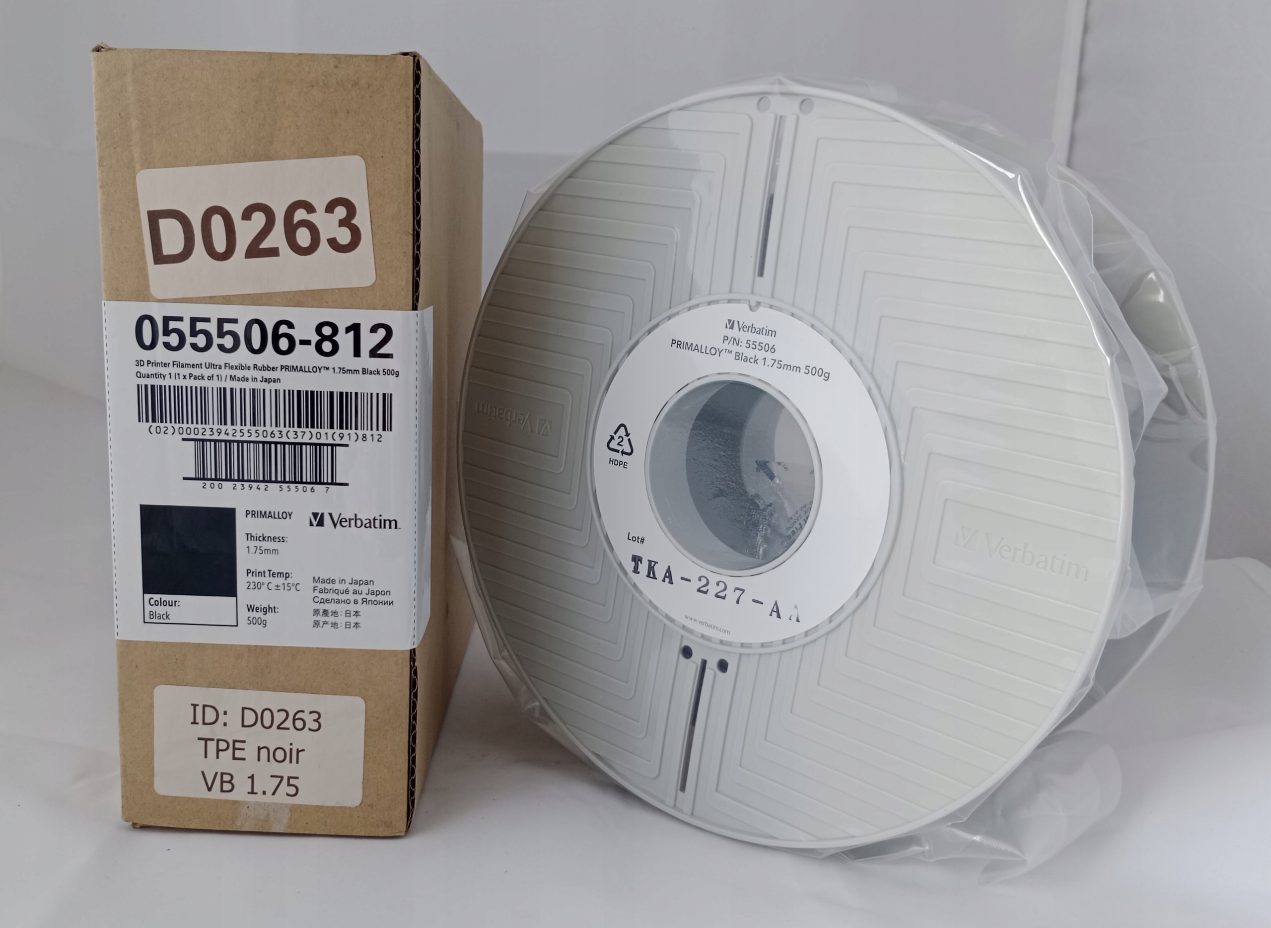 Filament Verbatim TPU Czarny (BLACK)
