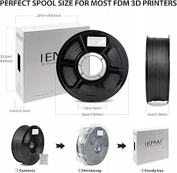 Filament null PETG-CF Czarny (BLACK)