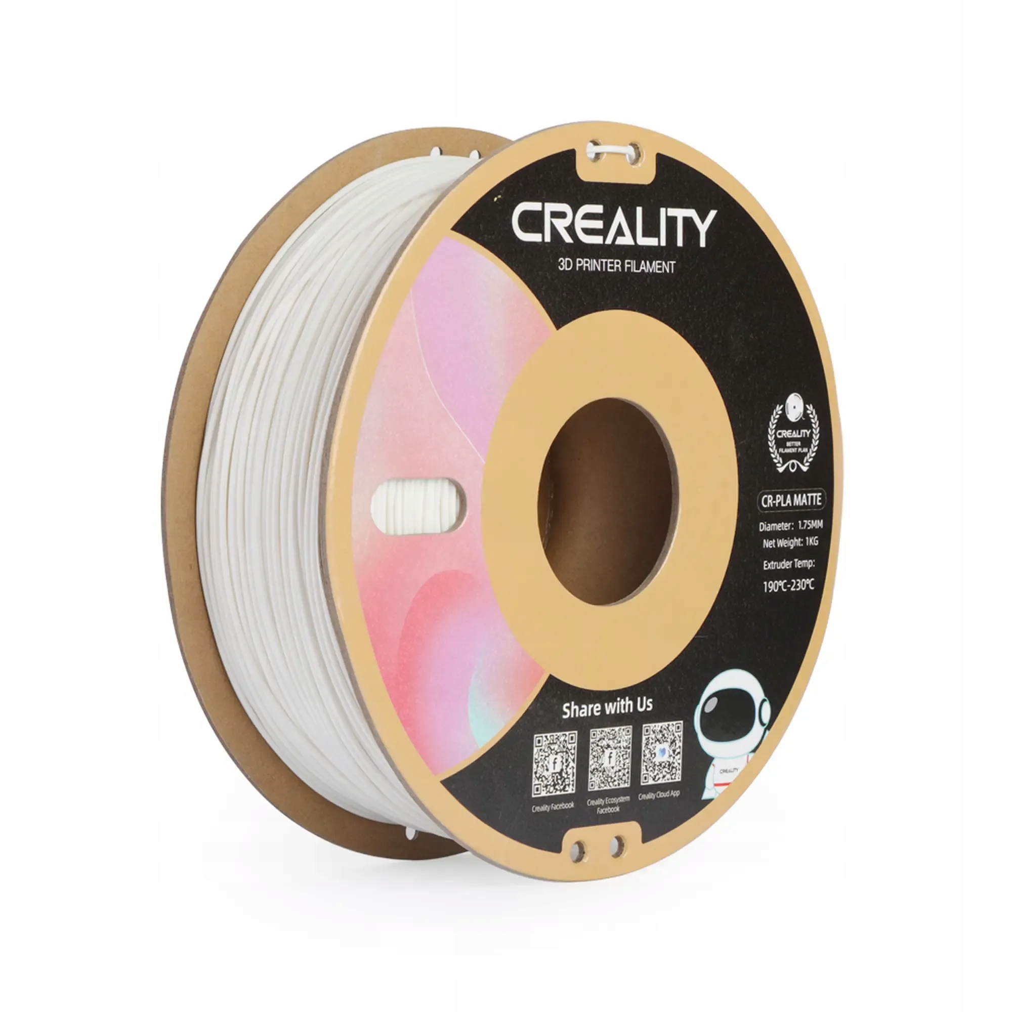 Filament Creality PLA Biały Matowy (WHITE MATTE)