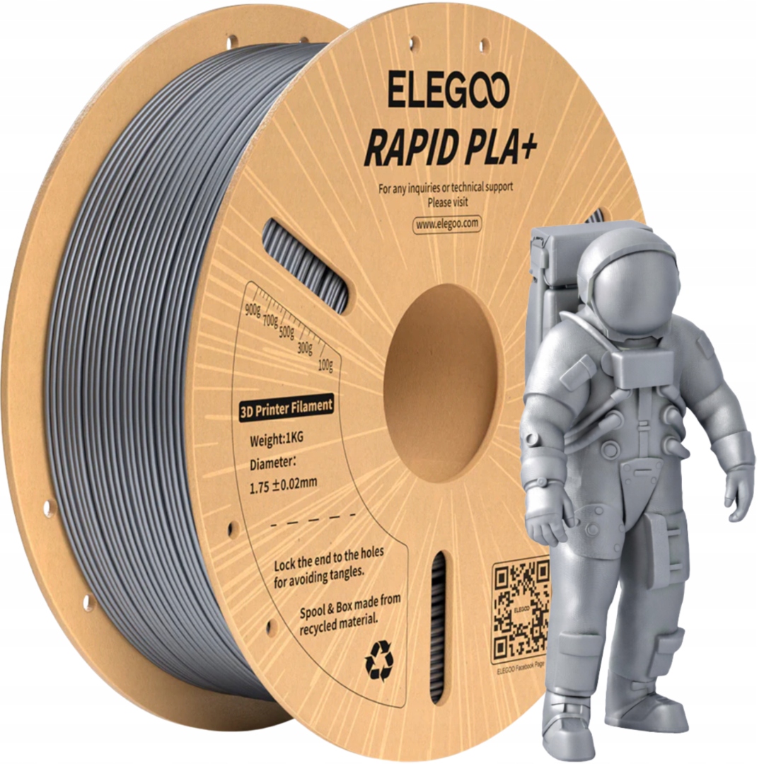Filament Elegoo PLA Plus Srebrny (SILVER)