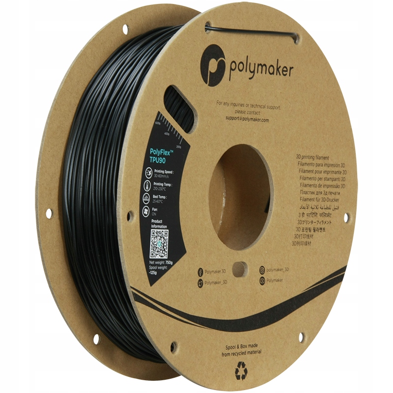 Filament Polymaker TPU Czarny (BLACK)