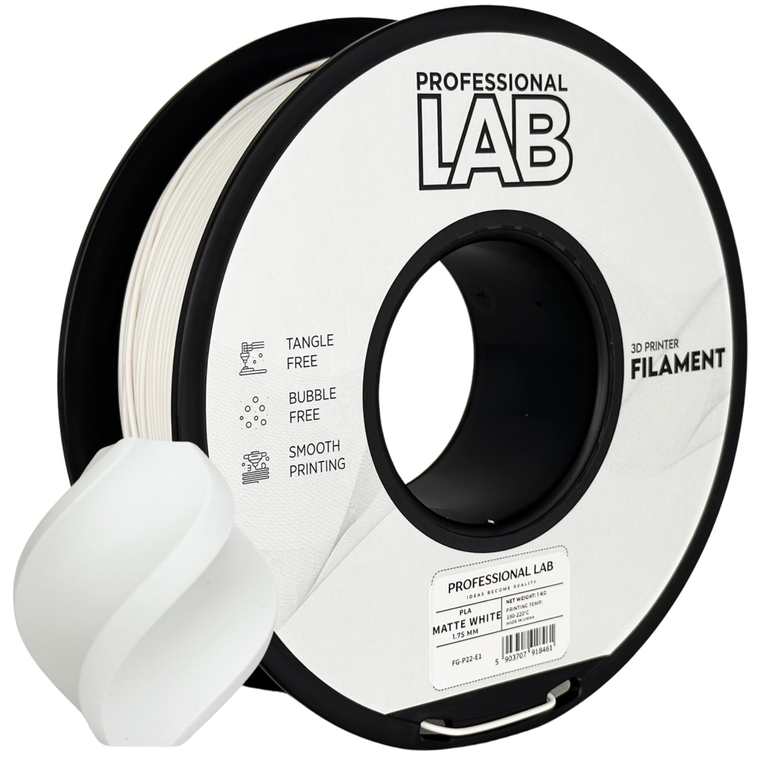 Filament null PLA Biały Matowy (WHITE MATTE)