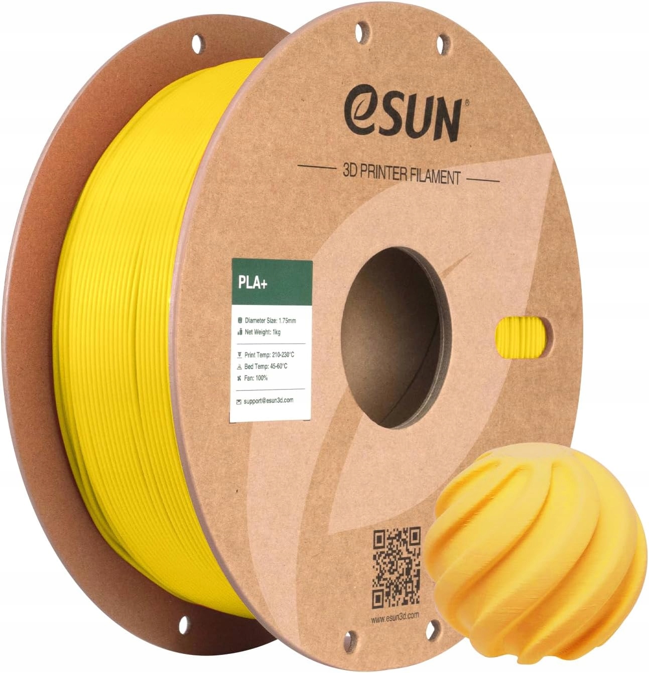 Filament null PLA Plus Żółty (YELLOW)