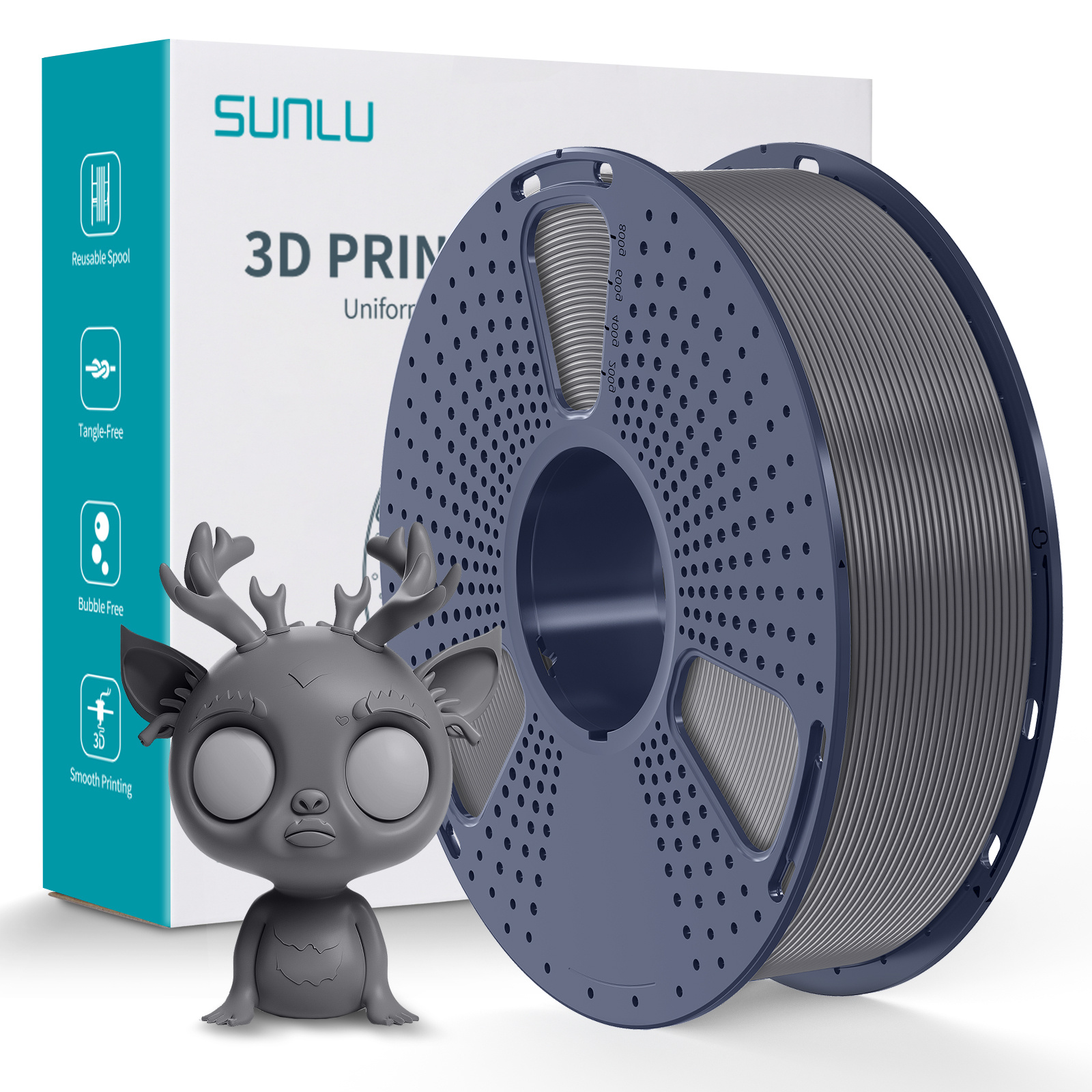 Filament SUNLU PLA Plus Szary (GRAY)