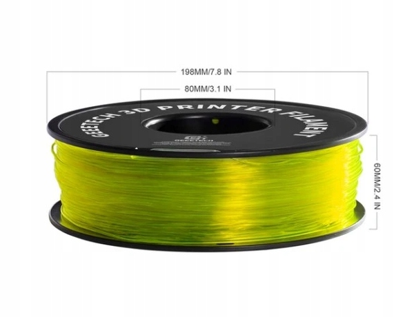 Filament GEEETECH TPU Żółty Przezroczysty (YELLOW TRANSPARENT)