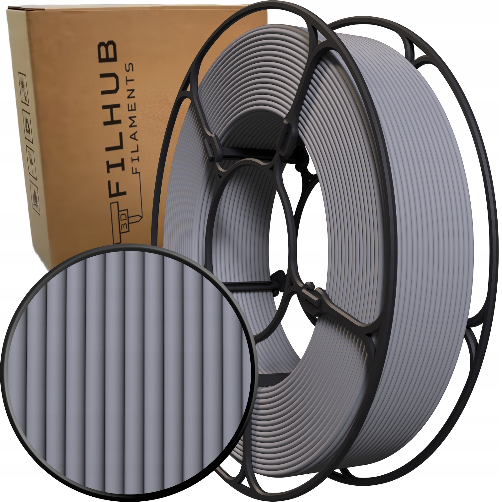 Filament FilHub PETG High-Speed Szary Matowy (GRAY MATTE)
