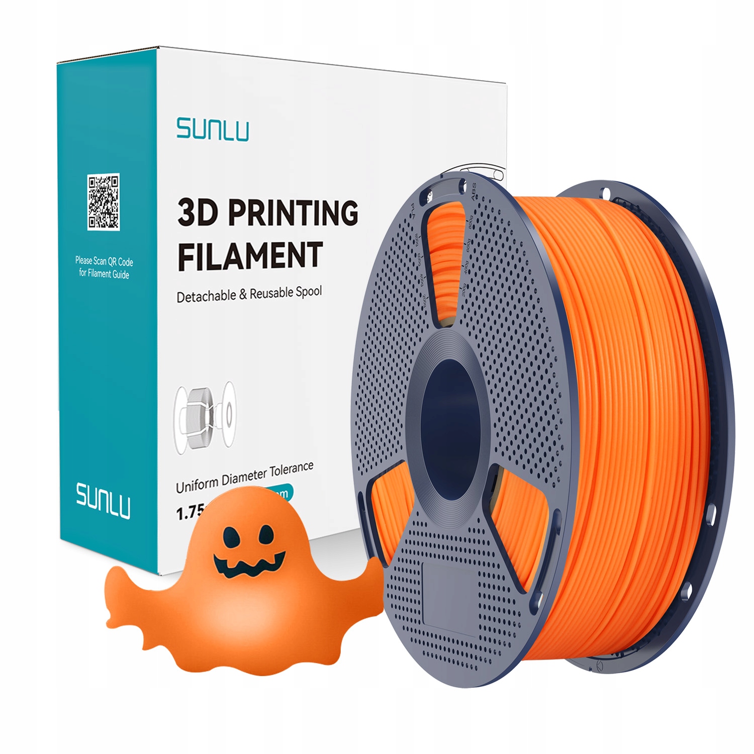 Filament SUNLU PLA Pomarańczowy Świecący w ciemności (ORANGE GLOW)