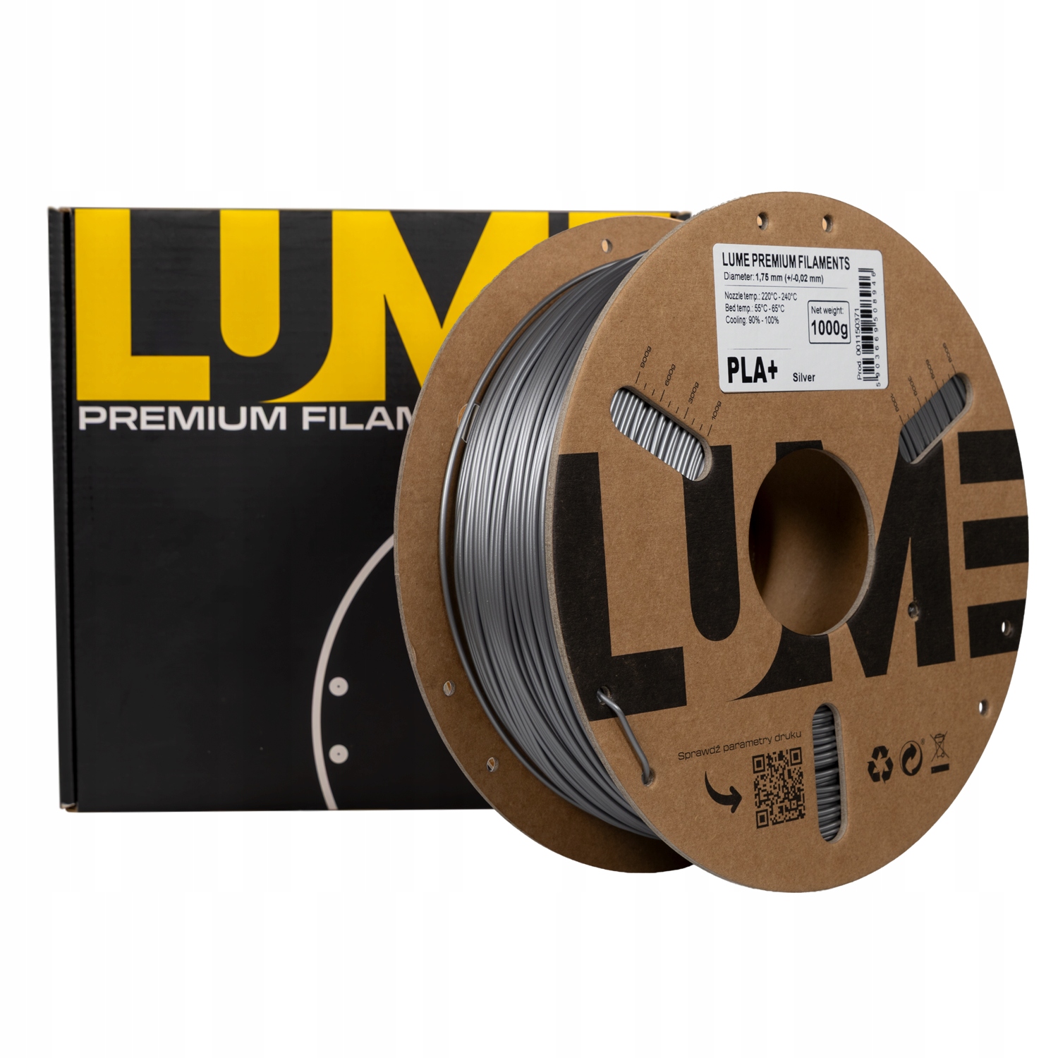 Filament LUME PLA Plus Srebrny (SILVER)
