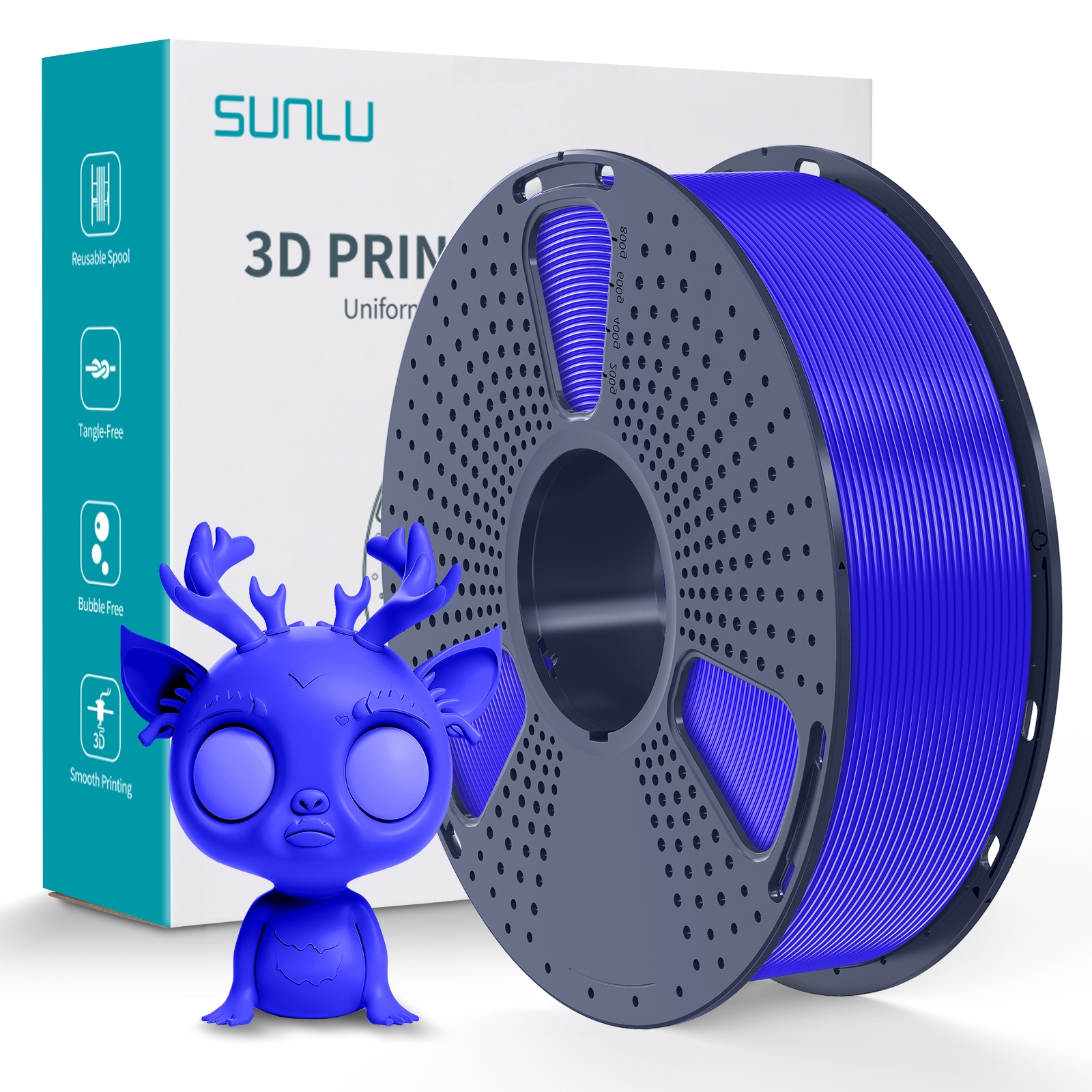 Filament SUNLU PLA Plus Niebieski (BLUE)