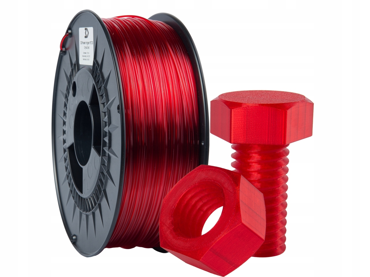 Filament 3DPower PC Czerwony Przezroczysty (RED TRANSPARENT)