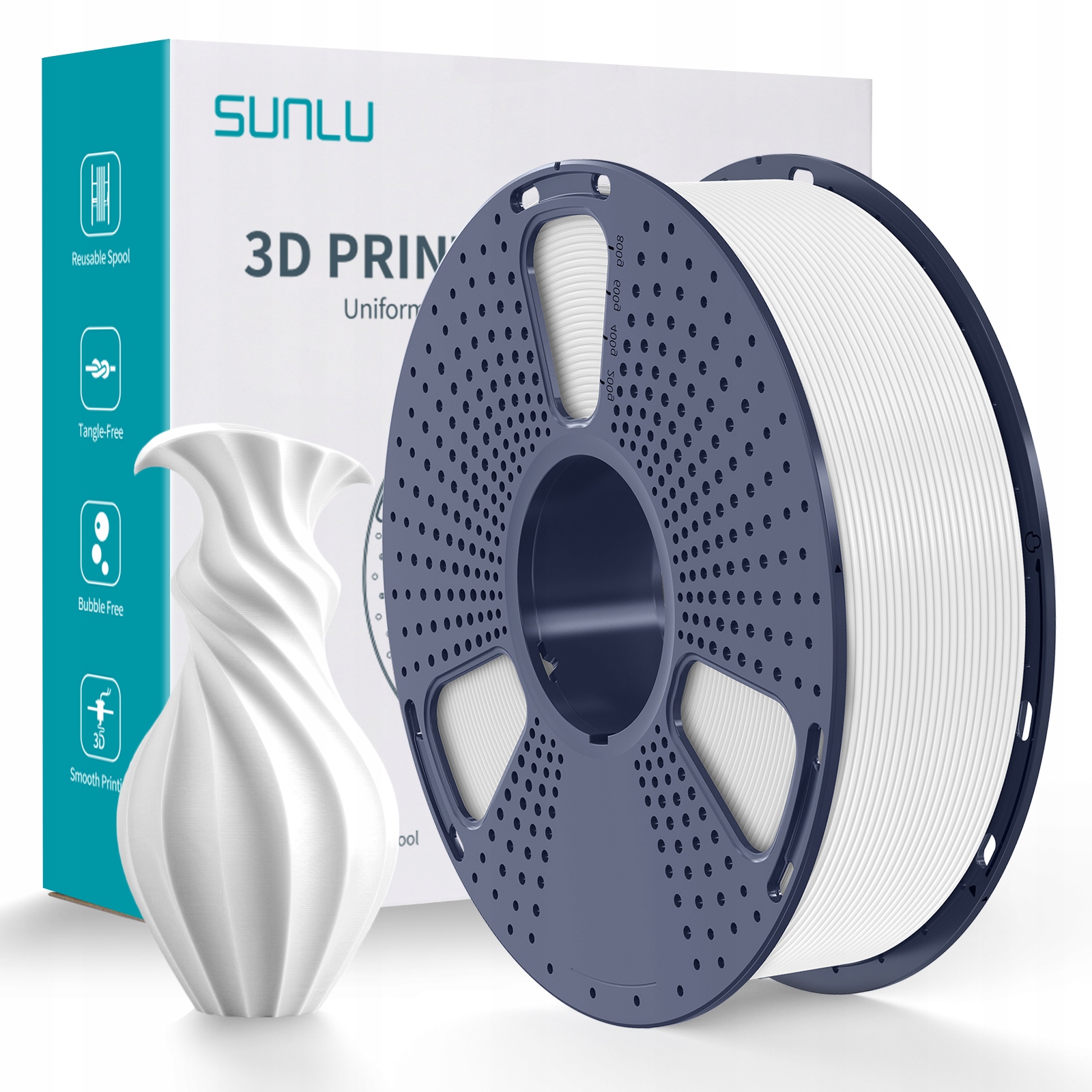 Filament SUNLU PLA Biały (WHITE)