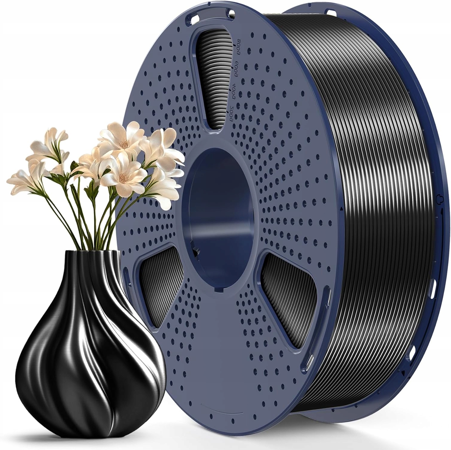Filament SUNLU PLA Plus Czarny Jedwabny (BLACK SILK)