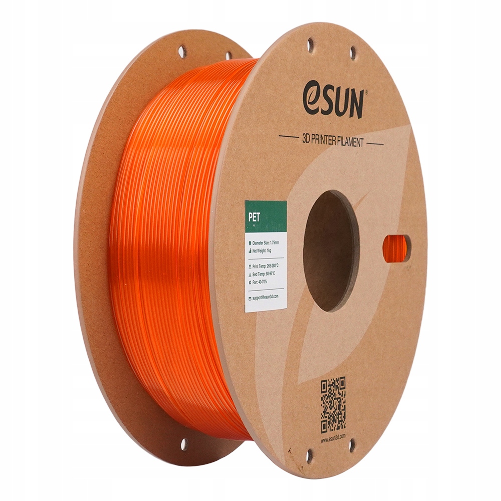 Filament eSUN PET Pomarańczowy Przezroczysty (ORANGE TRANSPARENT)