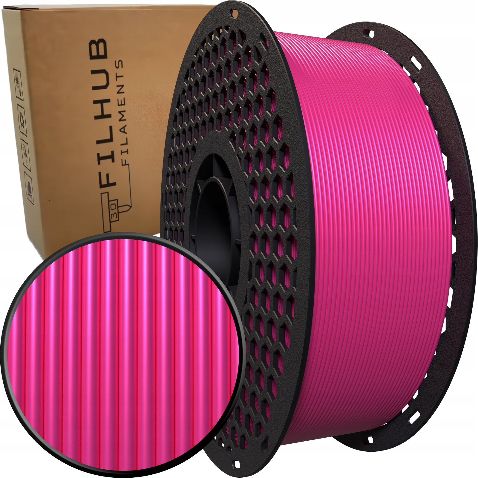 Filament FilHub PLA Różowy Jedwabny (PINK SILK)