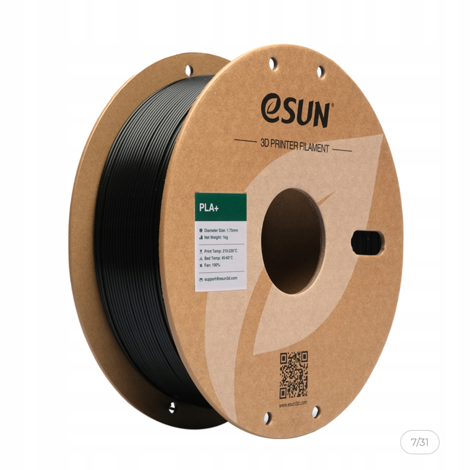 Filament eSUN PLA Plus Czarny (BLACK)