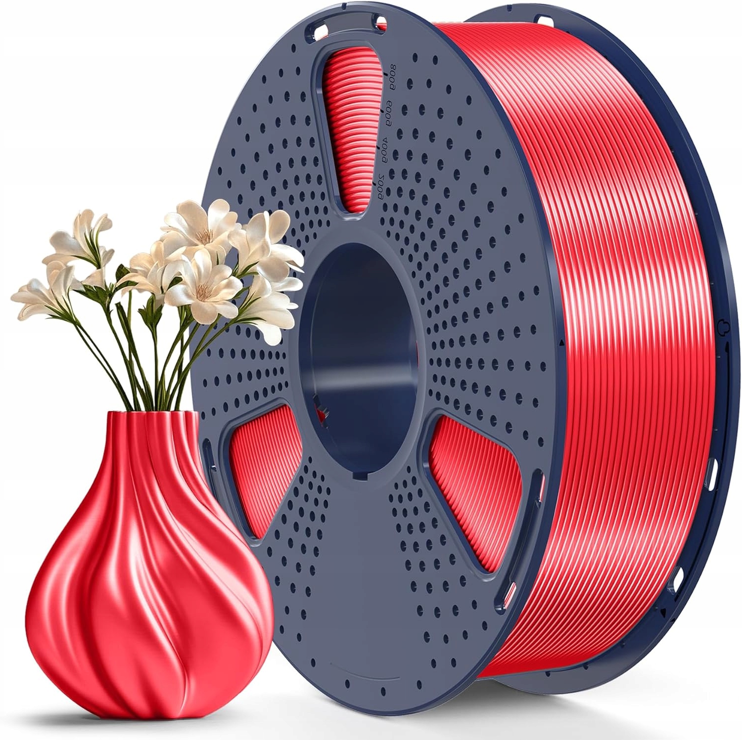 Filament SUNLU PLA Plus Czerwony Jedwabny (RED SILK)