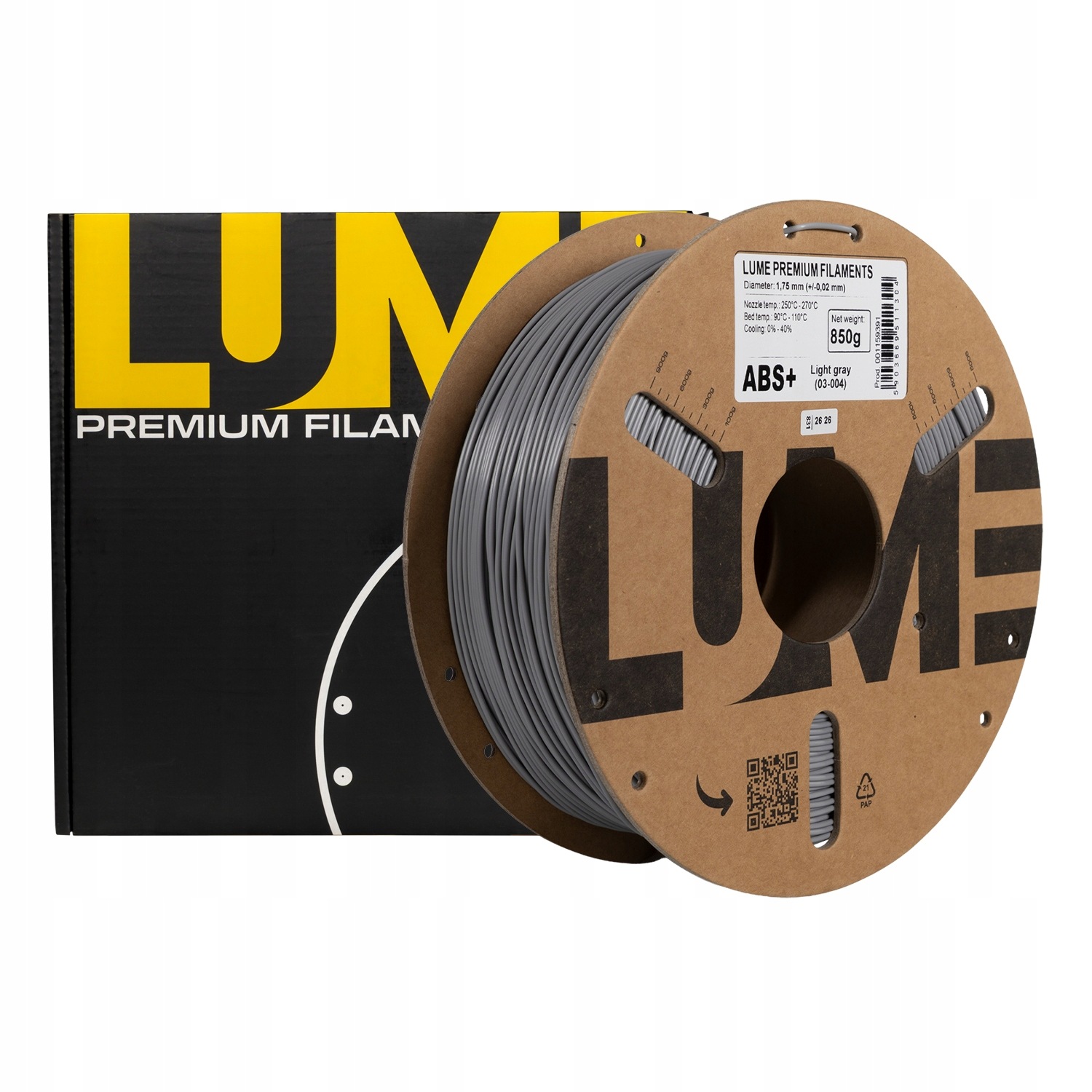 Filament LUME ABS Szary (GRAY)