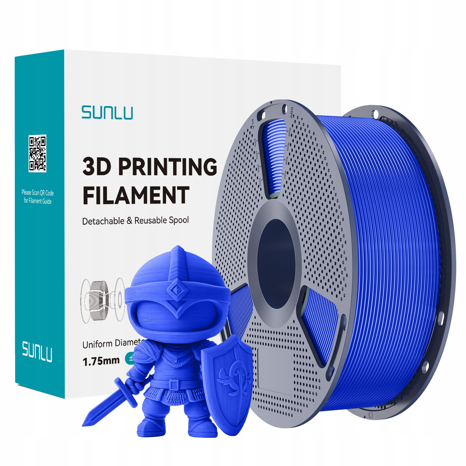 Filament SUNLU PLA Niebieski (BLUE)