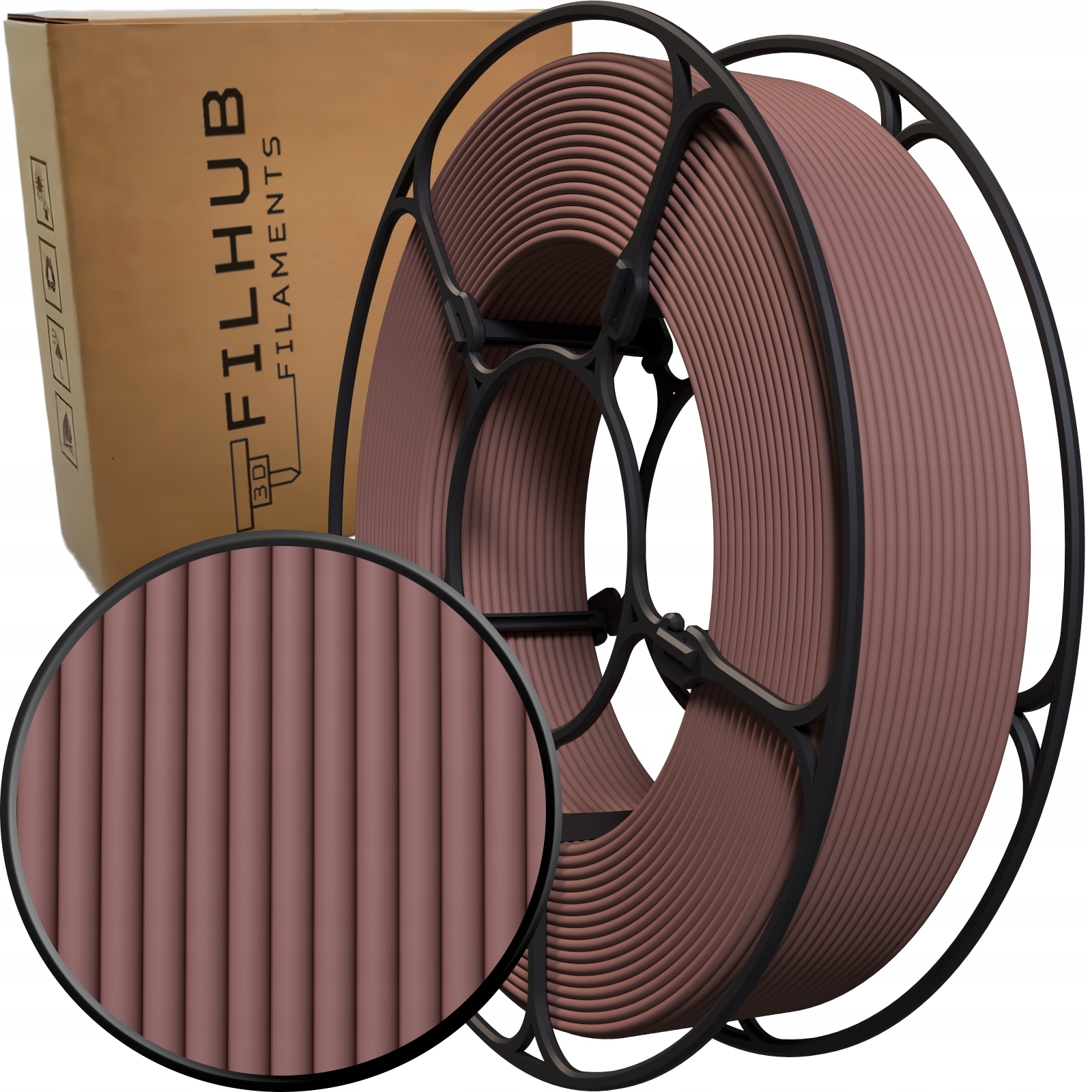 Filament FilHub PLA Brązowy Matowy (BROWN MATTE)