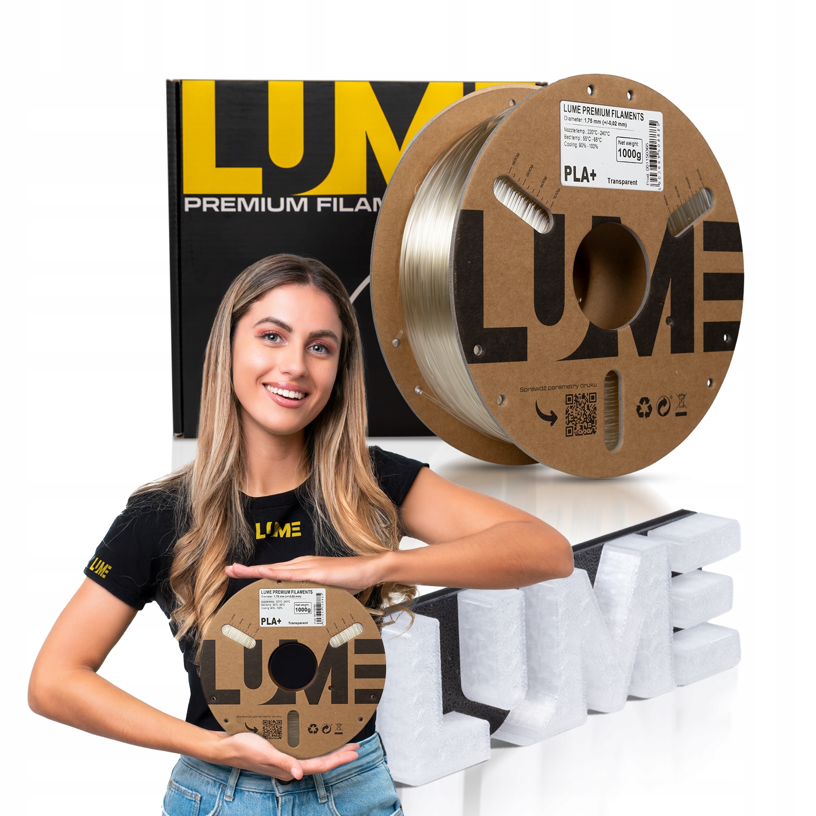 Filament LUME PLA Plus Naturalny (NATURAL)