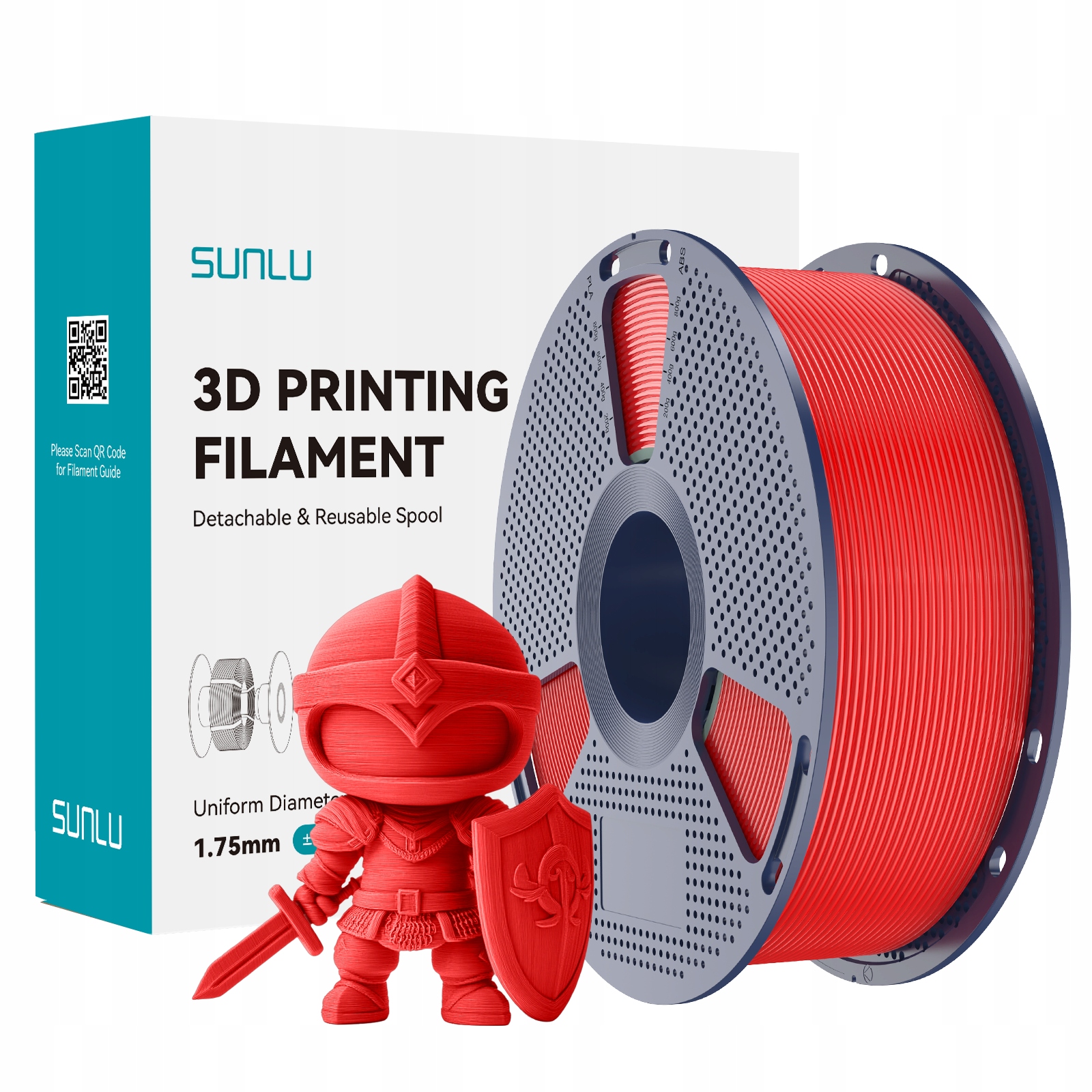 Filament SUNLU PLA Czerwony (RED)