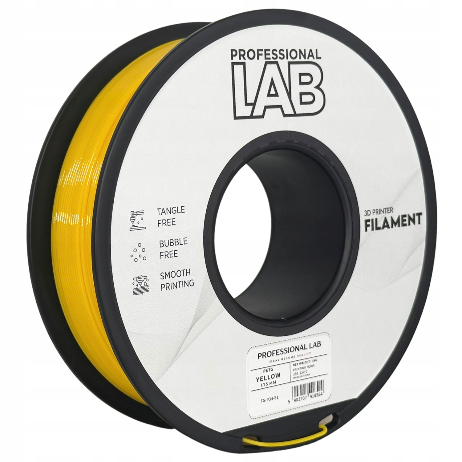 Filament null PETG Żółty (YELLOW)