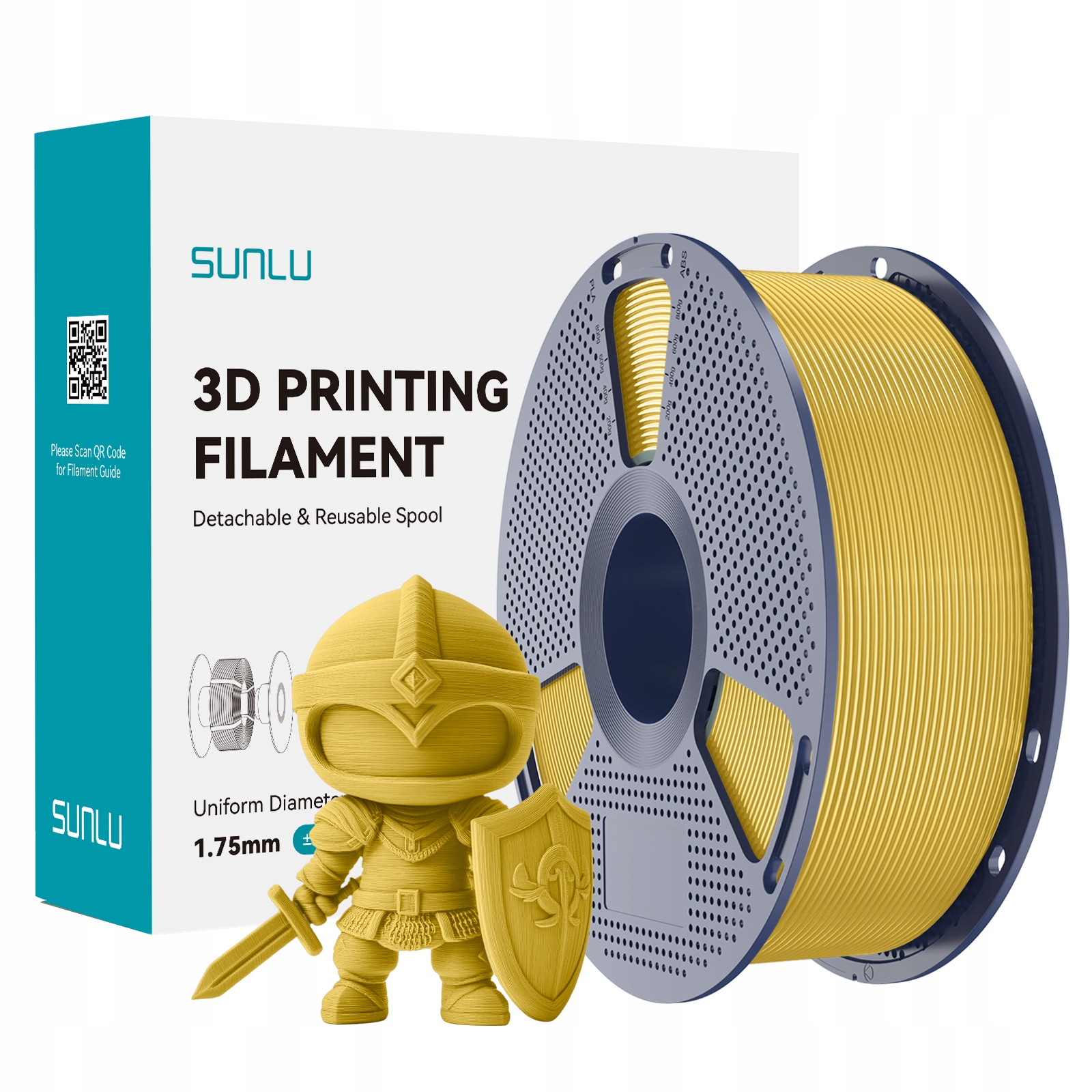 Filament SUNLU PLA Plus Złoty (GOLD)