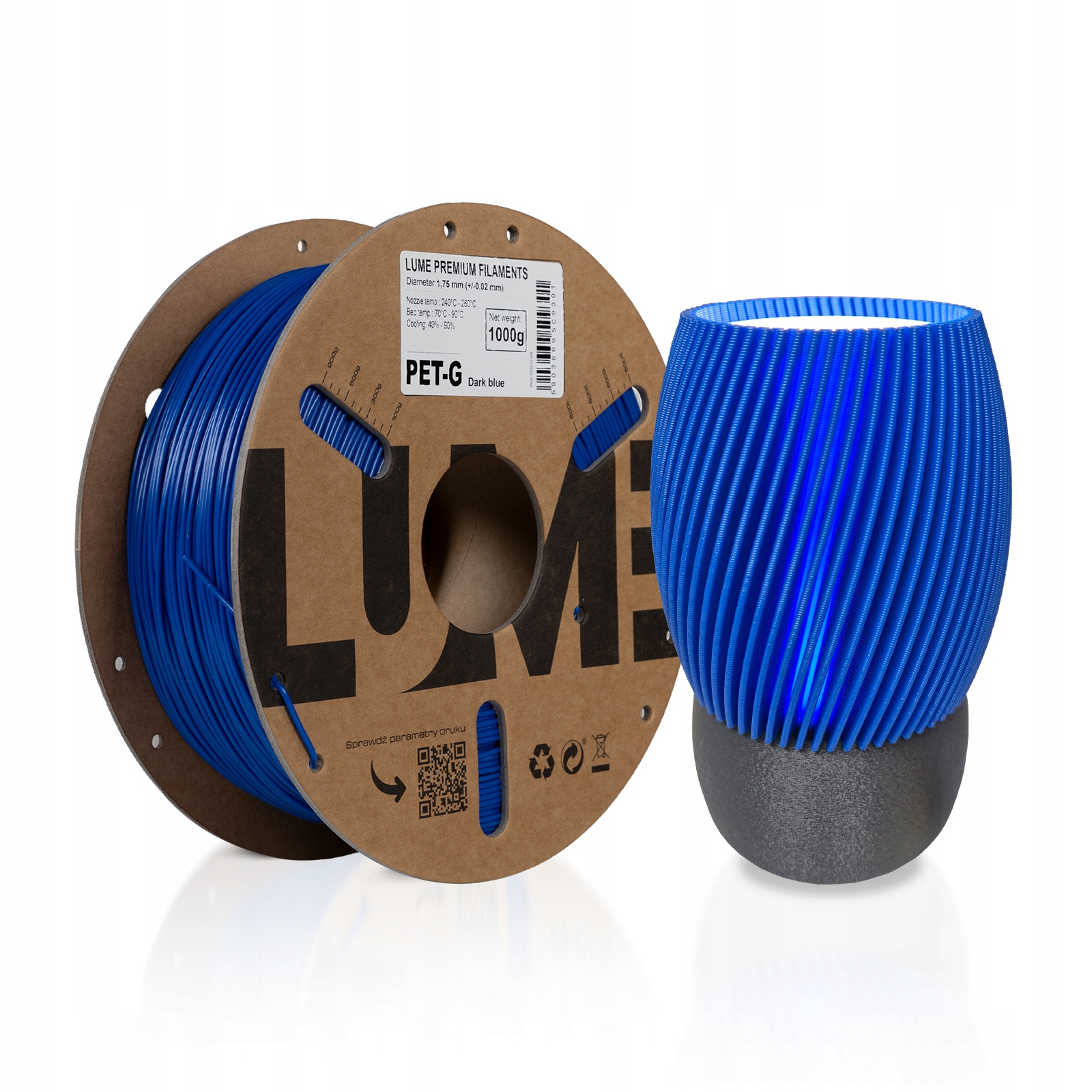 Filament LUME PETG Niebieski (BLUE)