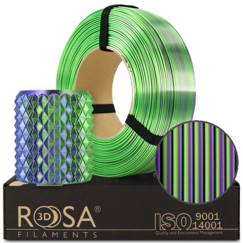 Filament ROSA 3D PLA Zielony Jedwabny (GREEN SILK)