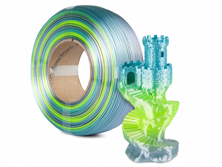 Filament Spectrum PLA  Tęczowy Jedwabny (RAINBOW SILK)