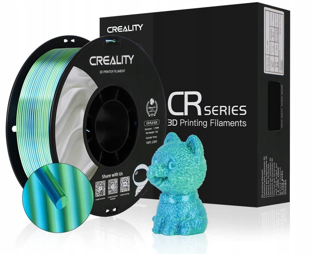 Filament Creality PLA  Tęczowy Jedwabny (RAINBOW SILK)