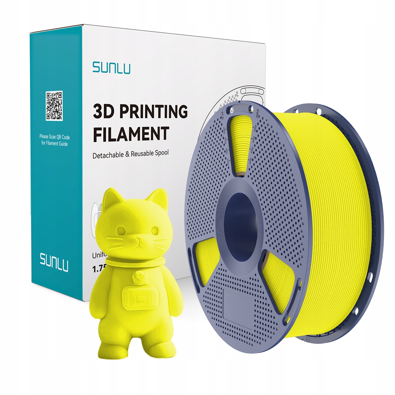Filament SUNLU PLA Żółty Matowy (YELLOW MATTE)