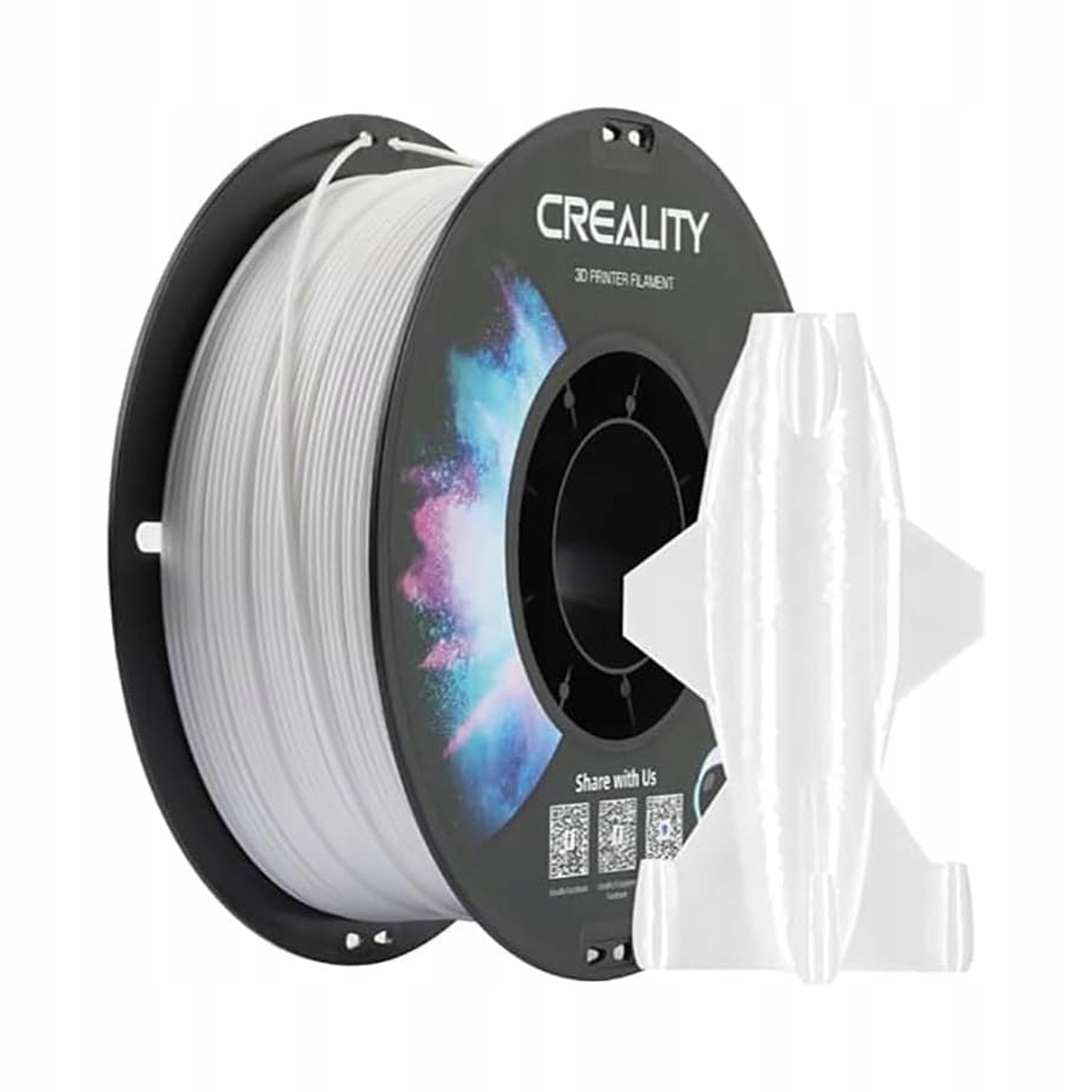 Filament Creality PETG Biały Brokatowy/Mieniący (WHITE GLITTER)